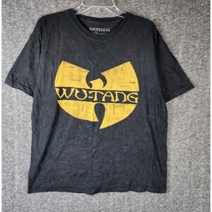 Wu-Tang T-Shirt Mens L Graphic Logo Black Hip Hop Rap Music Short Sleeve EUC